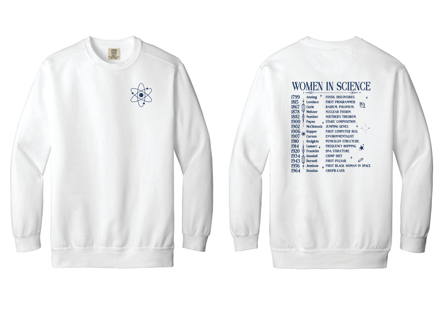 Comfort Colors Sweatshirt Women in Science