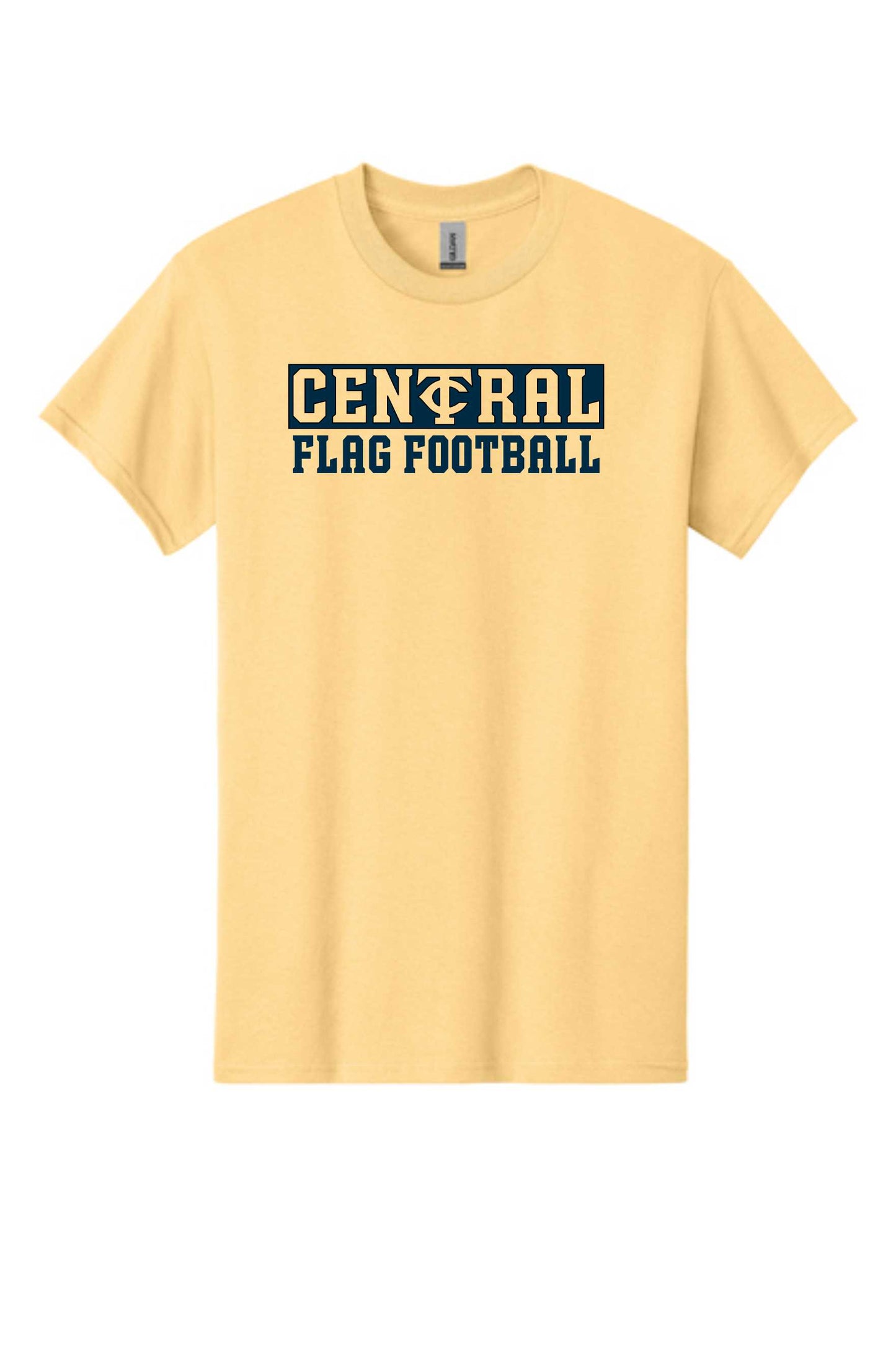 Cotton Short Sleeve Central Flag Football