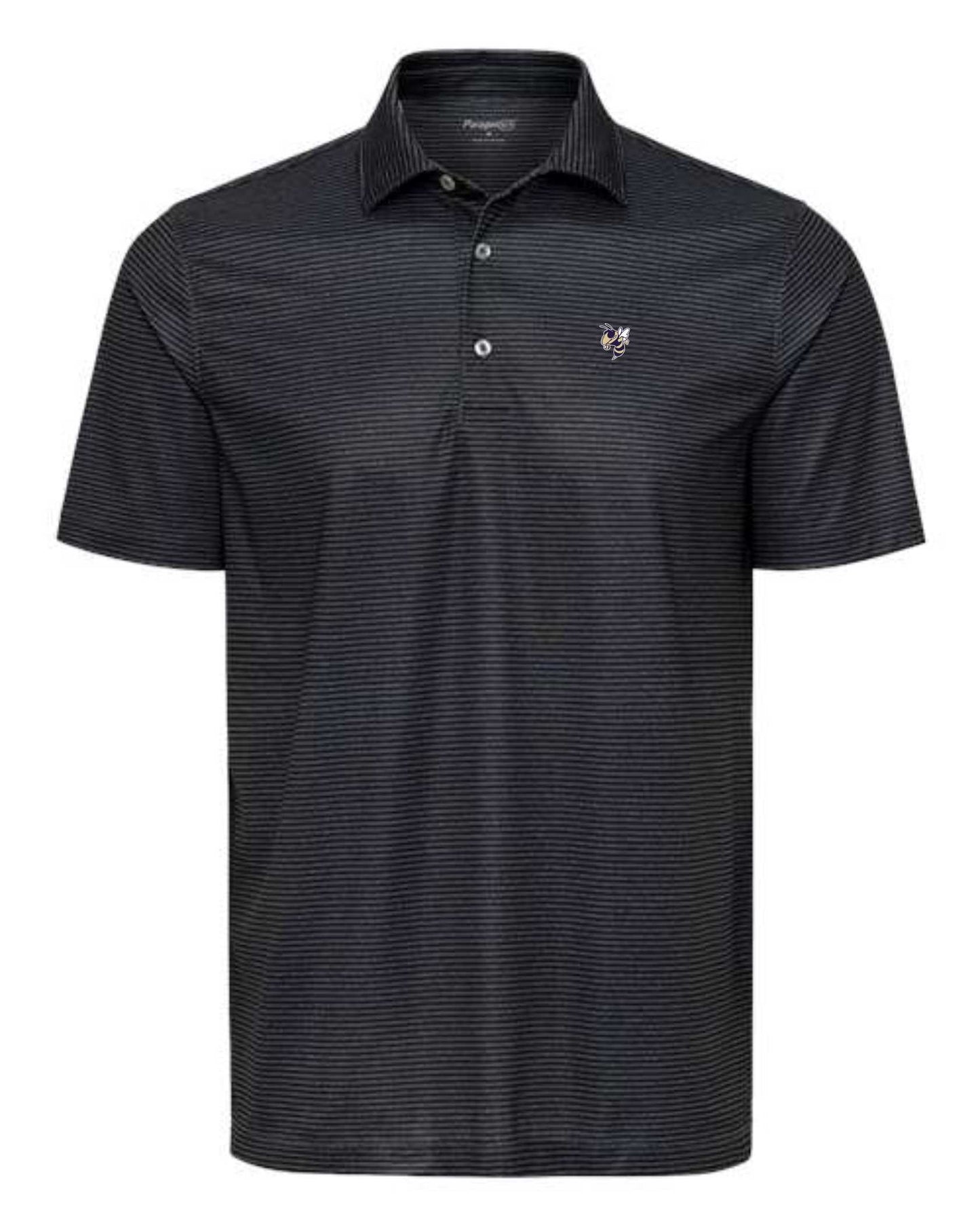 Dri Fit Striped Polo with small Yellow Jacket