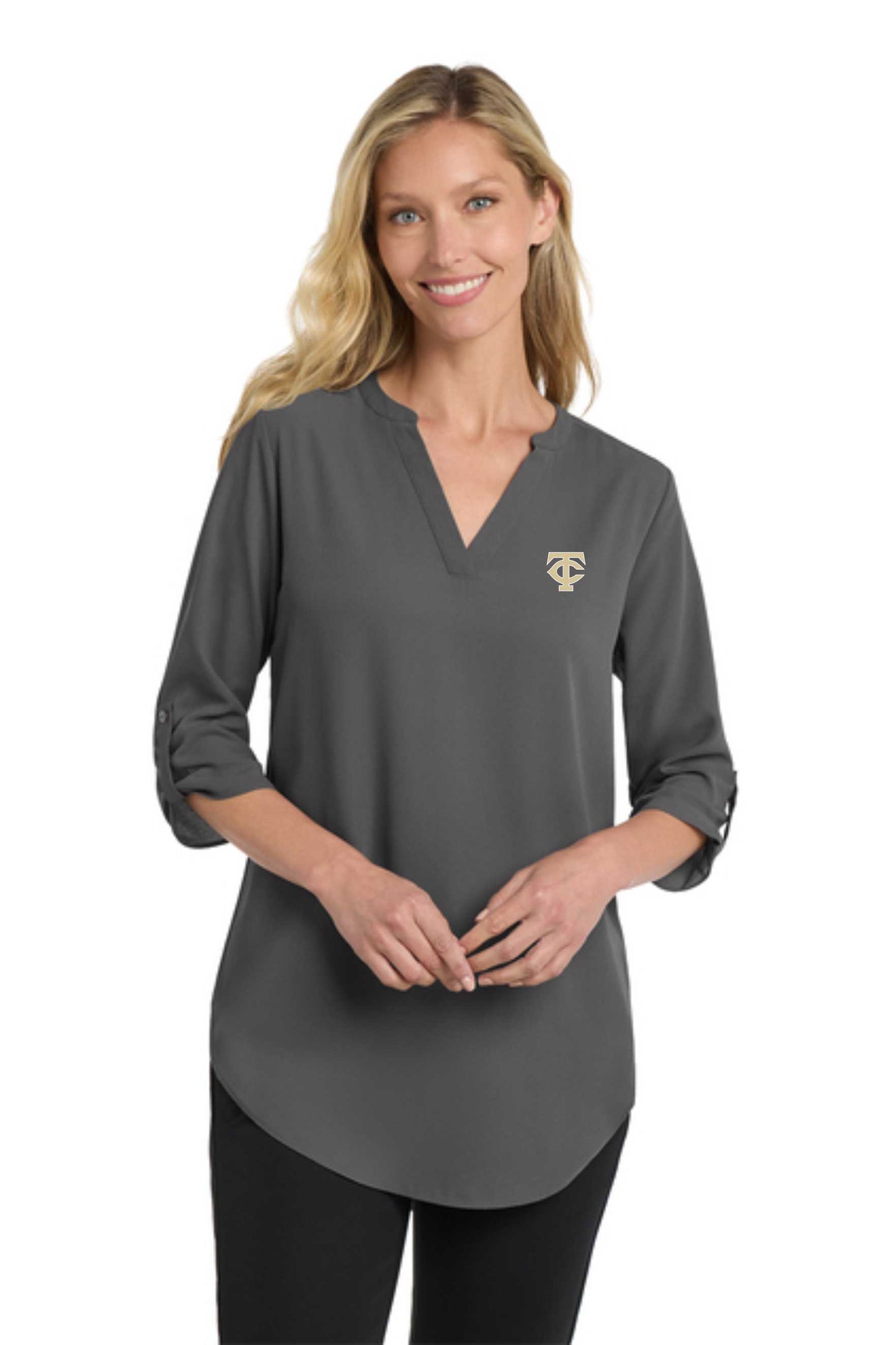 Women's 3/4-Sleeve Tunic Blouse with TC-LW701