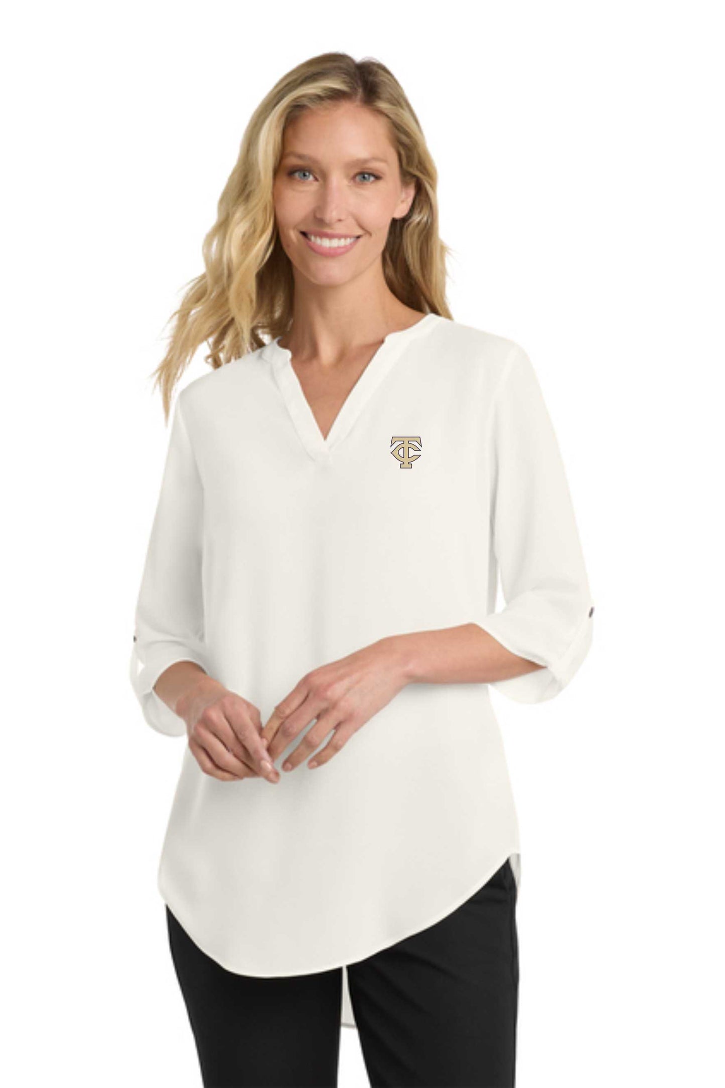 Women's 3/4-Sleeve Tunic Blouse with TC-LW701