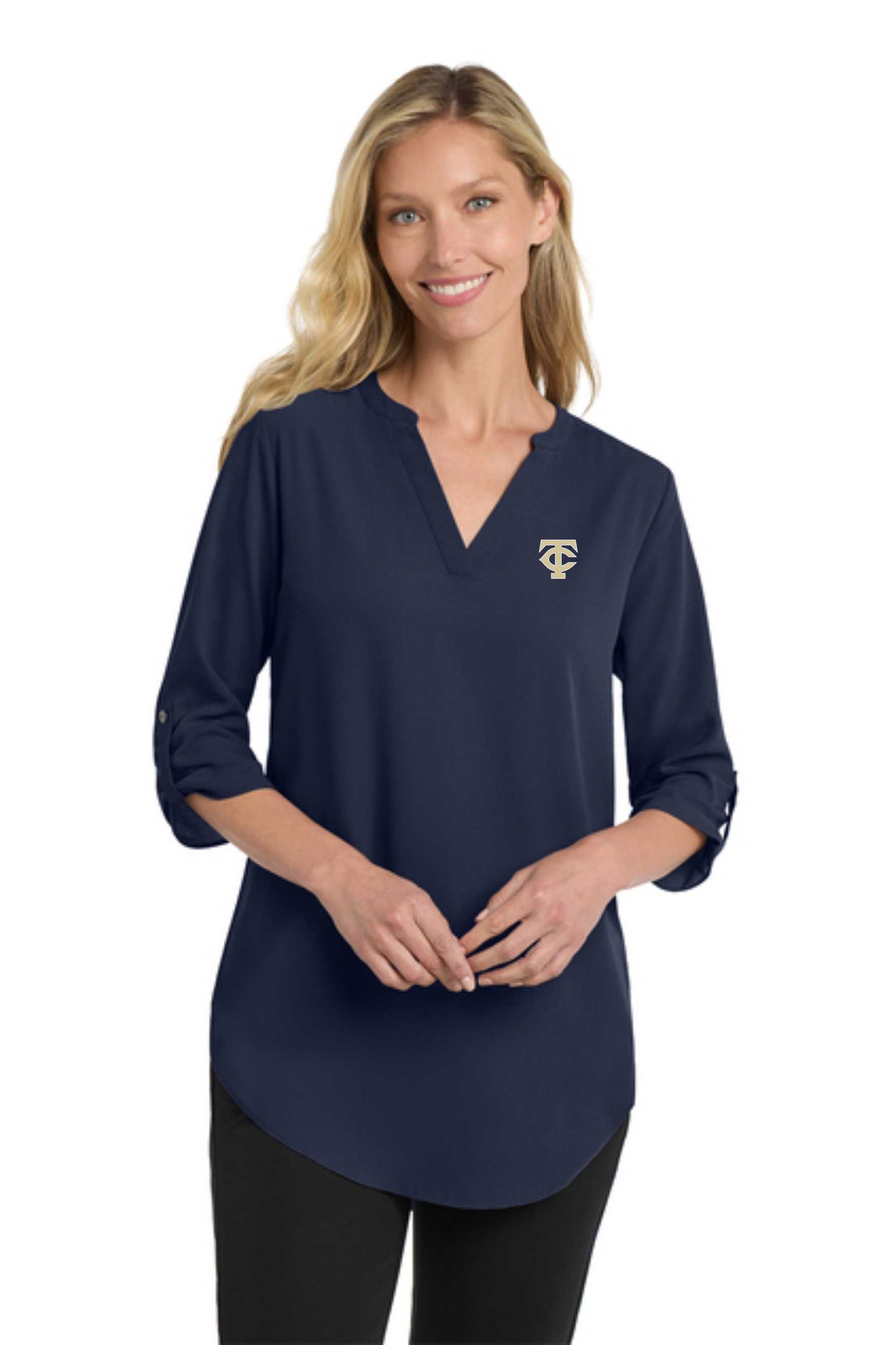 Women's 3/4-Sleeve Tunic Blouse with TC-LW701