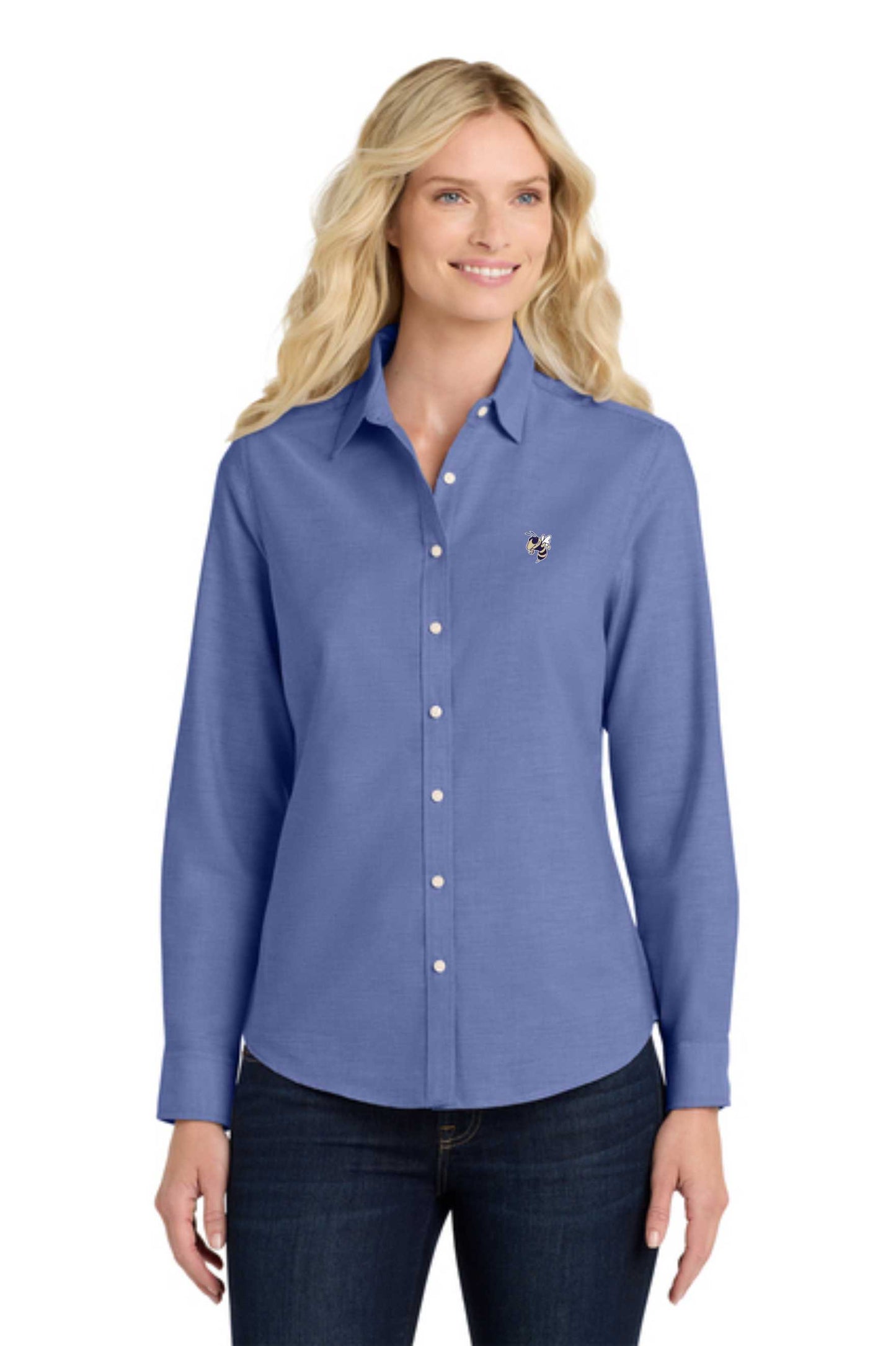Women's SuperPro™ Oxford Shirt with small Yellow Jacket - L658