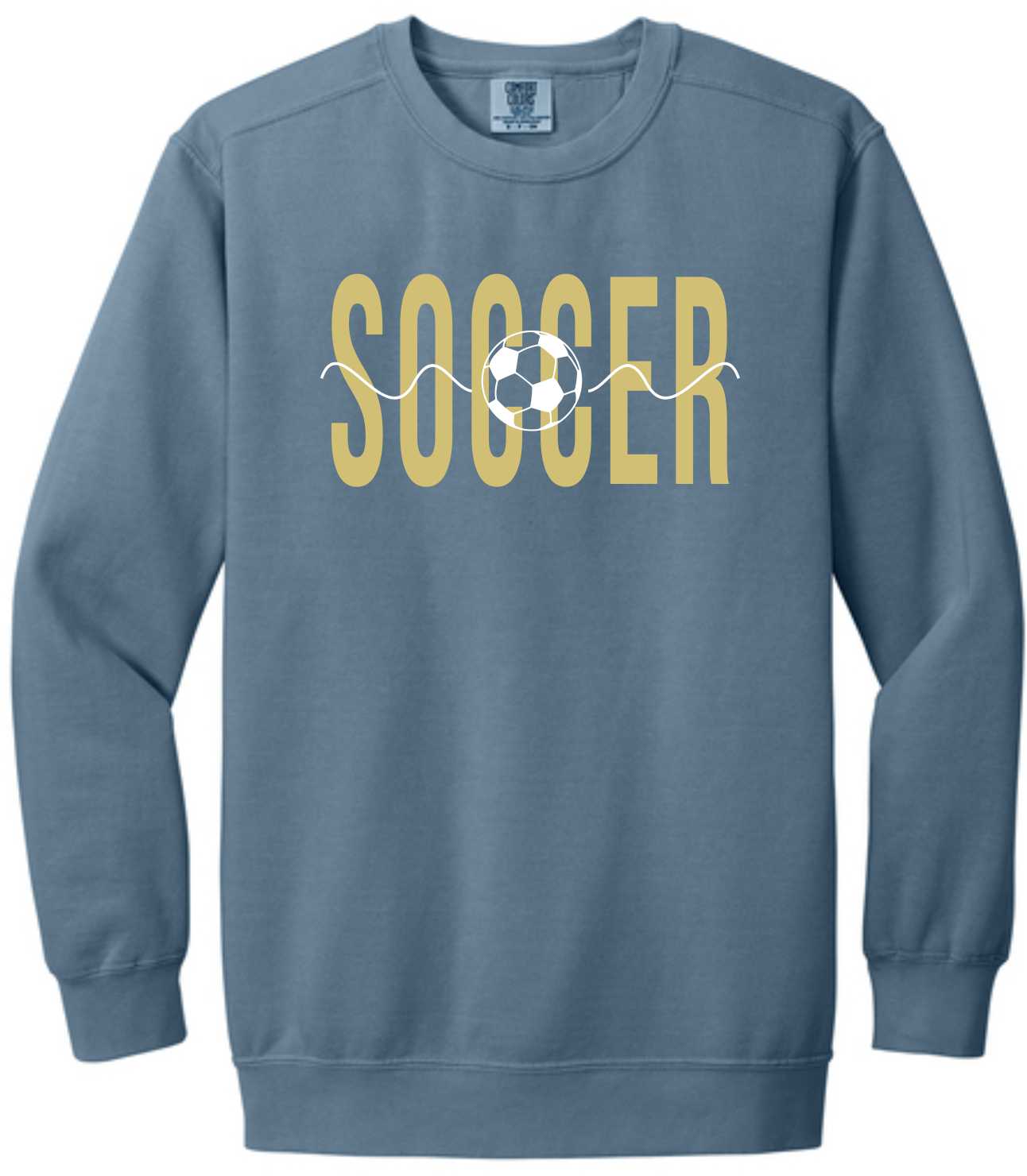 Comfort Colors Sweatshirt Soccer with Line