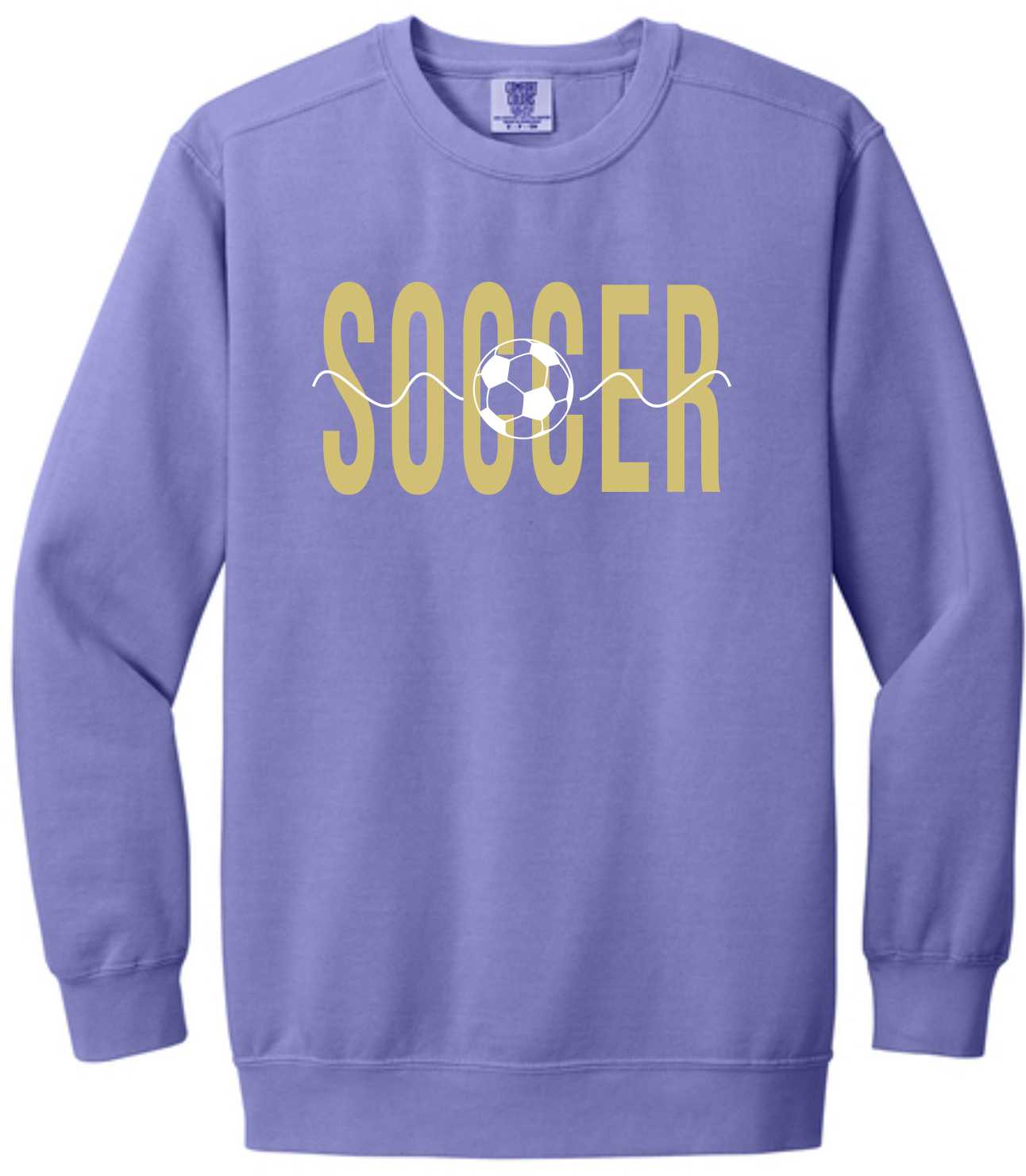 Comfort Colors Sweatshirt Soccer with Line