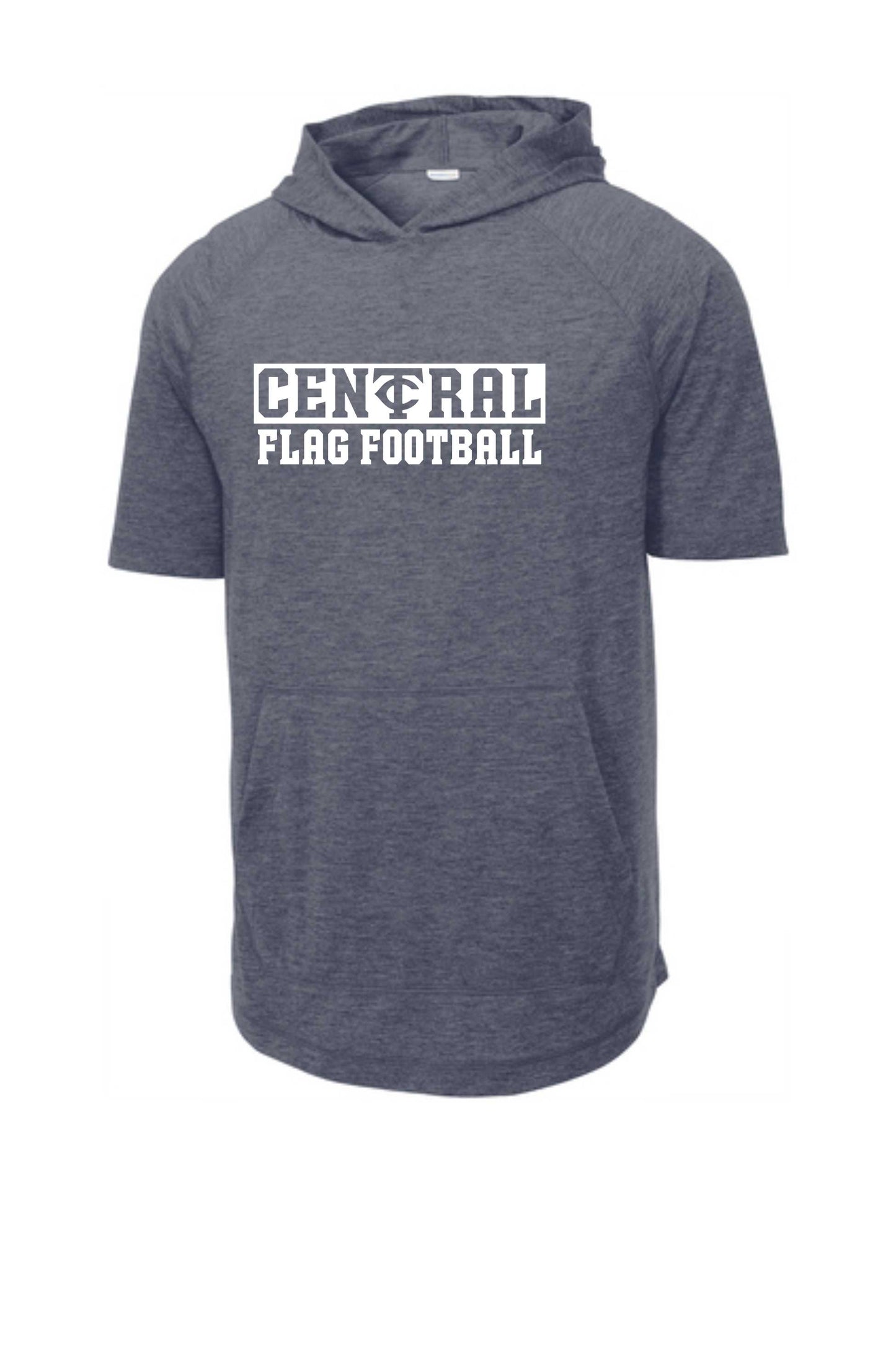 Lightweight Hoodie Short Sleeve Central Flag Football