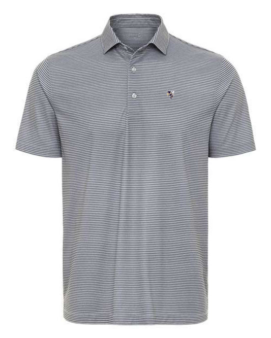 Dri Fit Striped Polo with small Yellow Jacket